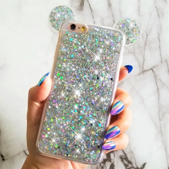 NEW Silver Glitter Mickey Case - Picture 2 of 5